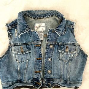 Dark wash blue Denim vest